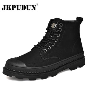 Black Warm Winter Men Boots