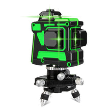 Load image into Gallery viewer, 12 Lines 3D Green Laser Level Self-Leveling 360 Degrees Horizontal And Vertical Cross Lines Green Laser Line With Tripod Battery
