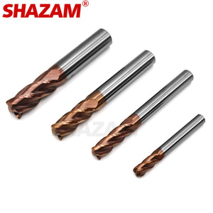 Milling Cutter Alloy Coating Tungsten Steel Tool Cnc Maching Hrc55 Endmill SHAZAM Top  Milling Cutter Kit Milling Machine Tools