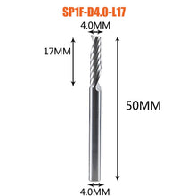 Load image into Gallery viewer, 1pc AAAAA 3D CNC router bit engraving bit 3.175 /4/6 shank single flute CAD CAM spiral end mill for woodworking metal aluminum
