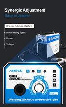 Load image into Gallery viewer, ANDELI Digital Household 220V MIG-250E Mini Semi-automatic MIG welding machine without Gas Flux Core Wire Inverter MIG Welder
