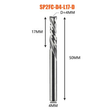 Load image into Gallery viewer, Compression milling cutter woodwork DOWN Cut Two Flutes Spiral Carbide Milling Tool CNC Router Wood End Mill Cutter Bits
