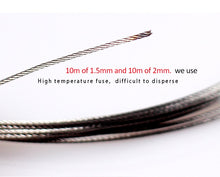 Load image into Gallery viewer, 10m 7*7 0.6mm 0.8mm 1mm 1.2mm 1.5mm 2mm 304 Stainless Steel Rope wire rope Clothesline Soft Fishing Lifting Cable
