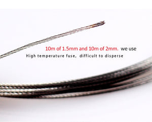 10m 7*7 0.6mm 0.8mm 1mm 1.2mm 1.5mm 2mm 304 Stainless Steel Rope wire rope Clothesline Soft Fishing Lifting Cable