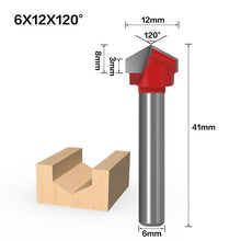 Load image into Gallery viewer, 6mm V Bit-1PCS,CNC solid carbide end mill,tungsten steel woodworking milling cutter,3D wood MDF router bit,60 90 120 150 degrees
