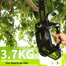 Load image into Gallery viewer, New Greenworks 40v Cordless Chain Saw Brushless ONE HAND Operate Chainsaw 10 Inch Guide Bar
