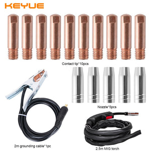 KEYUE MIG-120 Portable Welder Welding Machine Inverter  220V Synergic 1kg Gasless 0.8/1.0 Flux Core ARC TIG 3 in 1 Home Use