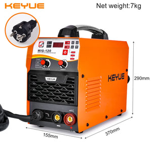 KEYUE MIG-120 Portable Welder Welding Machine Inverter  220V Synergic 1kg Gasless 0.8/1.0 Flux Core ARC TIG 3 in 1 Home Use