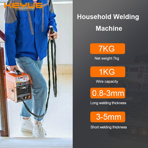 KEYUE MIG-120 Portable Welder Welding Machine Inverter  220V Synergic 1kg Gasless 0.8/1.0 Flux Core ARC TIG 3 in 1 Home Use