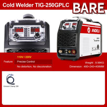 Load image into Gallery viewer, ANDELI 110V 220V TIG-250GPLC TIG Welding Machine TIG COLD PULSE CLEAN Gold Silver Welding TIG Welder Cold Welding Machine
