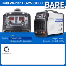 Load image into Gallery viewer, ANDELI 110V 220V TIG-250GPLC TIG Welding Machine TIG COLD PULSE CLEAN Gold Silver Welding TIG Welder Cold Welding Machine
