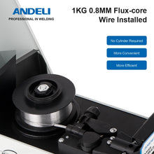 Load image into Gallery viewer, ANDELI Digital Household 220V MIG-250E Mini Semi-automatic MIG welding machine without Gas Flux Core Wire Inverter MIG Welder
